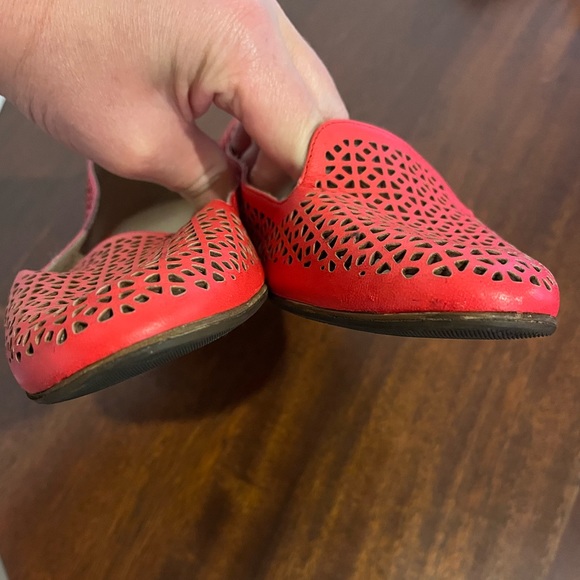 J. Crew Cleo Leather Perforated Leather Loafer - Coral - Picture 2 of 10